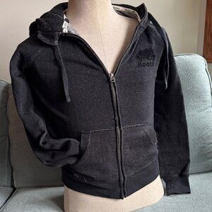 Roots Black Zip-Up Jacket